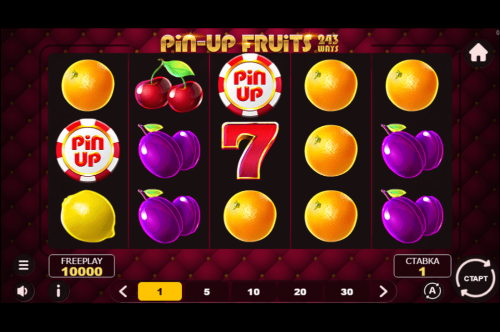 Скриншот игры Pin-Up Fruits 243